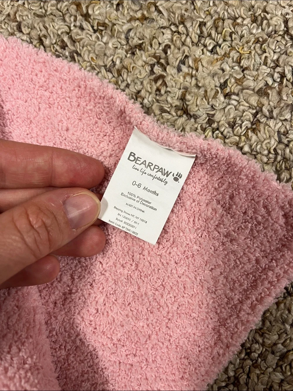 Bearpaw Soft chenille Pink Plush Throw Blanket